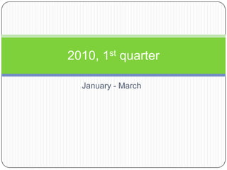 January - March 2010, 1st quarter  