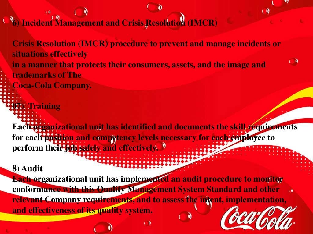 coca cola quality management case study