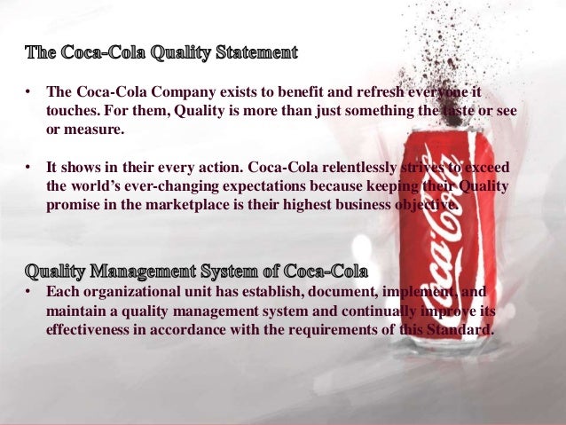 Quality Management System of Coca-Cola