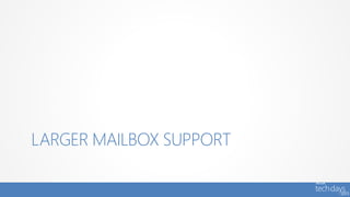 LARGER MAILBOX SUPPORT
 
