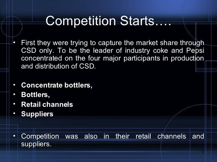 the cola wars 2 essay A tale of two colas: the cola wars pepsico incorporated and the coca-cola company are the two largest and oldest archrivals in the carbonated soft drink (csd) industry. the cola wars 2 essay A tale of two colas: the cola wars pepsico incorporated and the coca-cola company are the two largest and oldest archrivals in the carbonated soft drink (csd) industry.