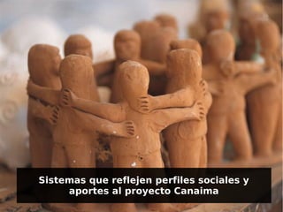 Sistemas que reflejen perfiles sociales y
     aportes al proyecto Canaima
 
