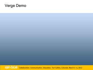 Verge Demo
 