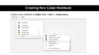 Python Programming with Google Colab | PPTX