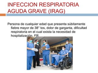 Sin considerar la prioridad  en casos de situación especifica como transmisión geográfica extendida, alta tasa de irag en la comunidad, alto impacto en los servicios de salud, se deben dar antivirales en todo paciente que consulta por eti, para disminuir la tasa de hospitalización y complicaciones de los grupos atareos mas afectados.prioridad tresConsulta de expertos OPS-OMS 2009