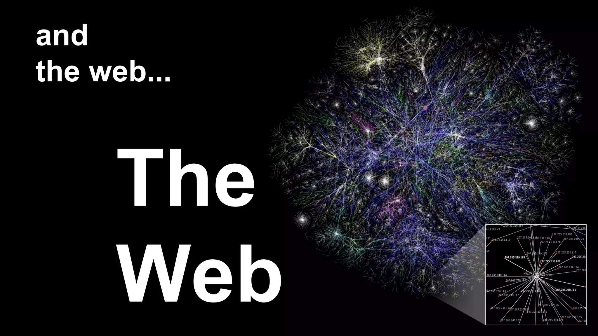 and
the web...
The
Web