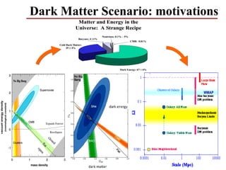Dark Matter Scenario: motivations




                              WMAP




                                 21
 