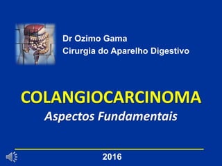 COLANGIOCARCINOMA
Aspectos Fundamentais
Dr Ozimo Gama
Cirurgia do Aparelho Digestivo
2016
 