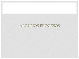 ALGUNOS PROCESOS
 