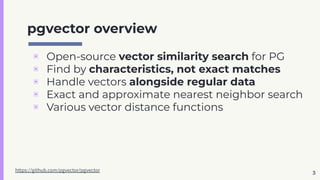 Extending PostgreSQL with pgvector: Open-Source Vector Similarity ...
