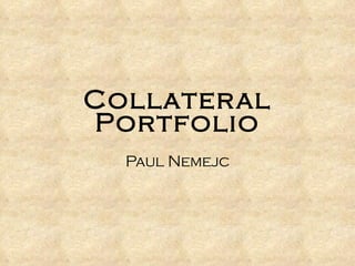 Collateral Portfolio Paul Nemejc 