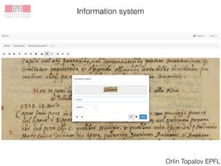 Information system
Orlin Topalov EPFL
 