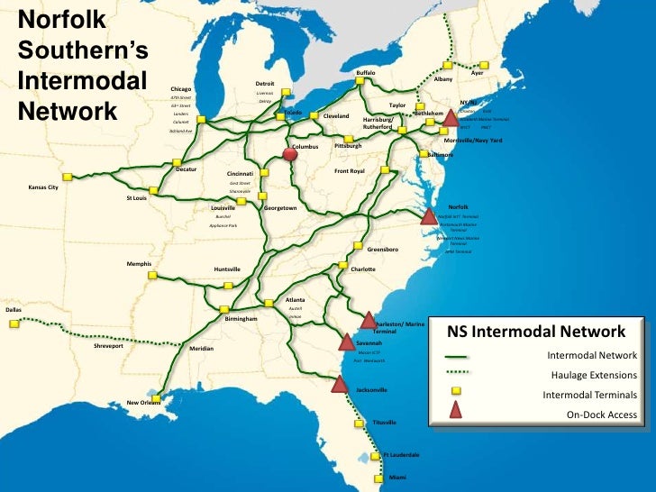 Norfolk Southern Railroad Route Map