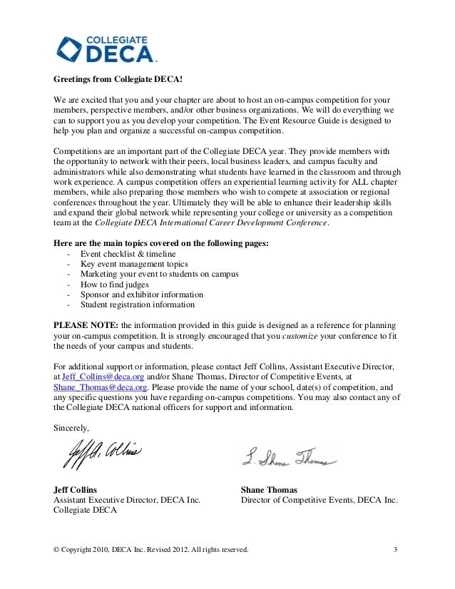 Collegiate DECA Campus Competition Host Guide