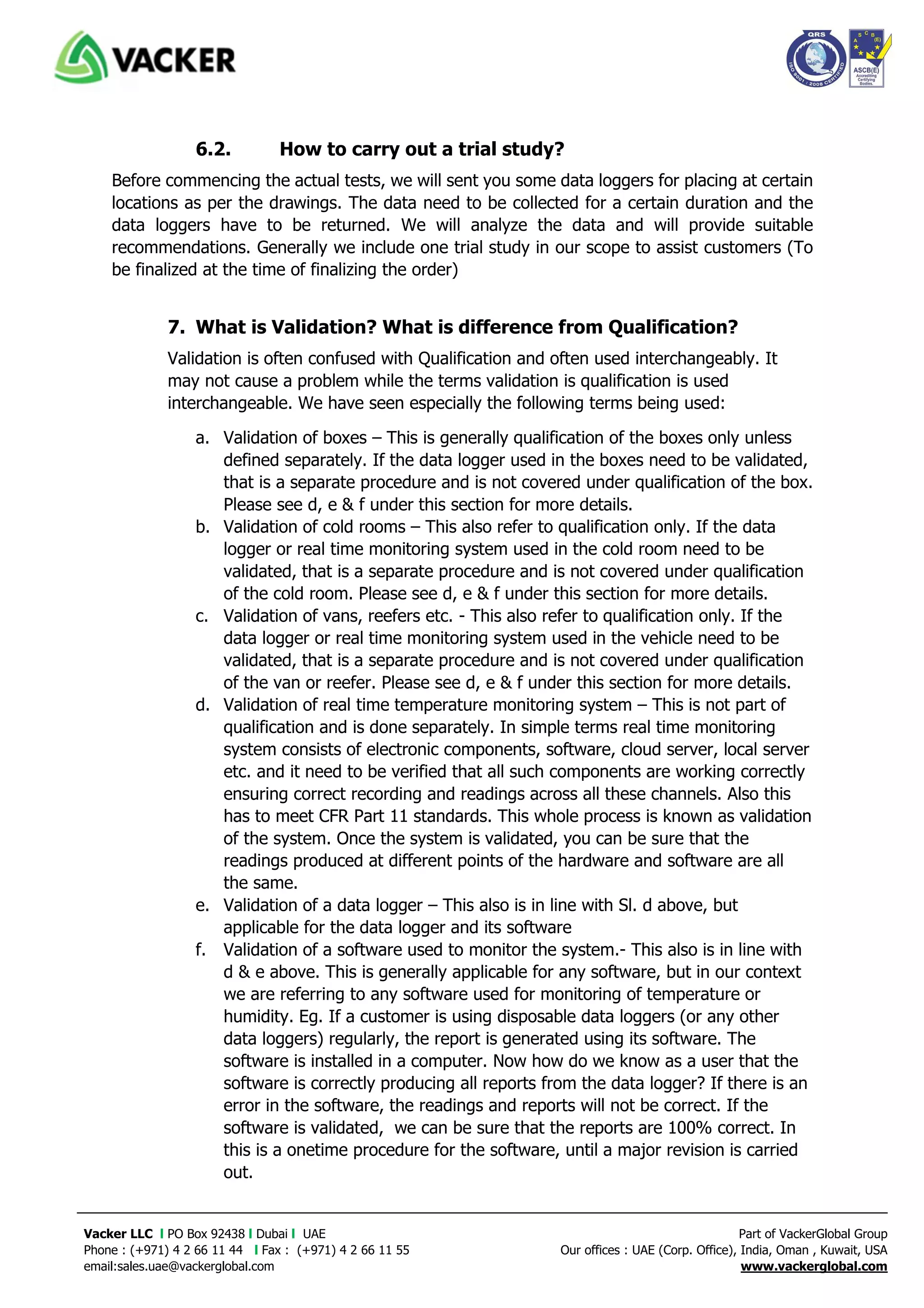 Guidelines For Temperature Mapping Study And Qualification Of Cold