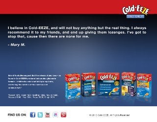 Cold-EEZE Cold Remedy Testimonial - Mary M