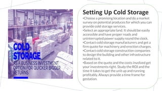 Cold storage projects profitable ! | PDF