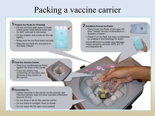 Packing a vaccine carrier 
