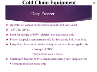 Deep Freezer In Cold Chain Cold chain | PPTX