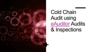 Cold Chain
Audit using
eAuditor Audits
& Inspections
 