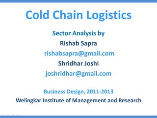 cold chain logistics mangement in food processing inductry.pdf