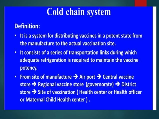 Cold chian management of vaccine | PPT
