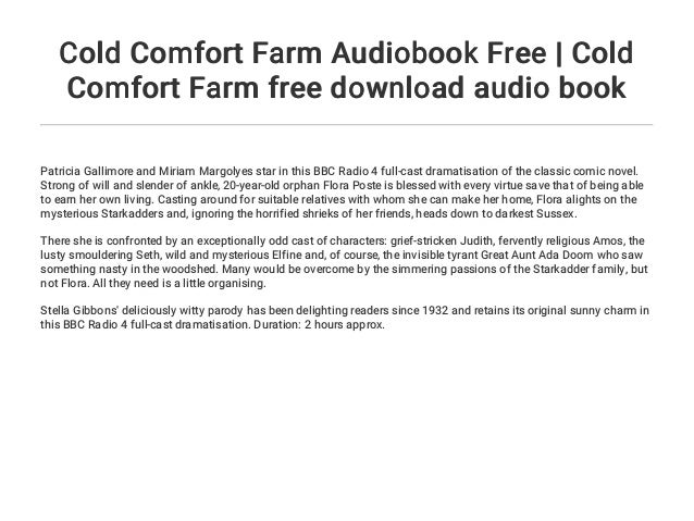 Cold Comfort Farm Audiobook Free Cold Comfort Farm Free Download Au