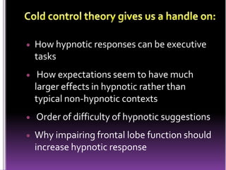 Cold Control Theory of Hypnosis