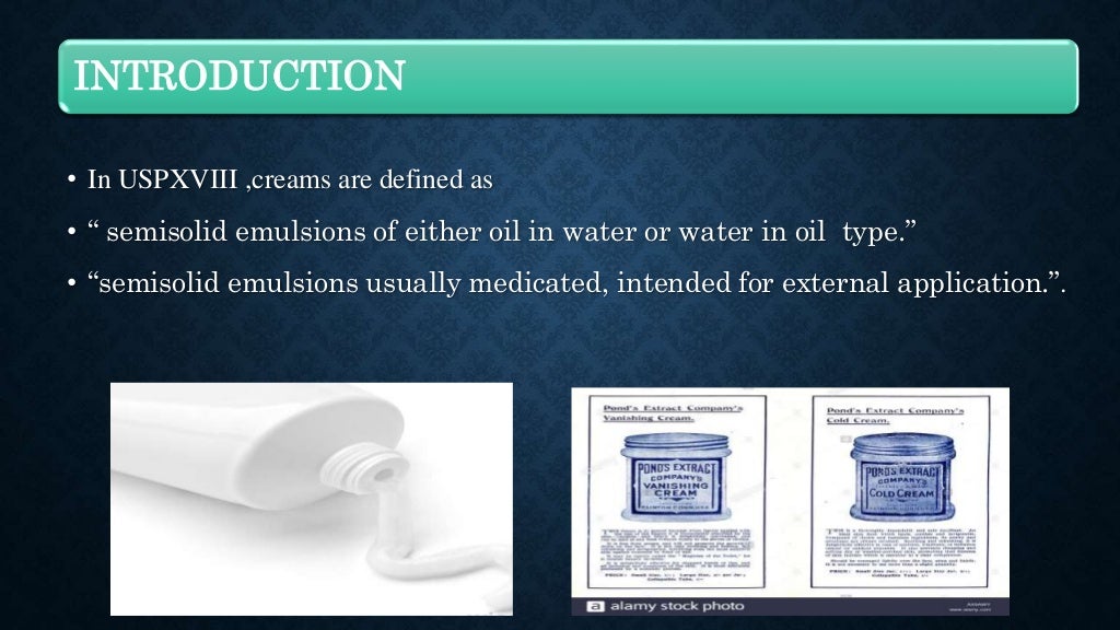 Cold cream vanishing cream