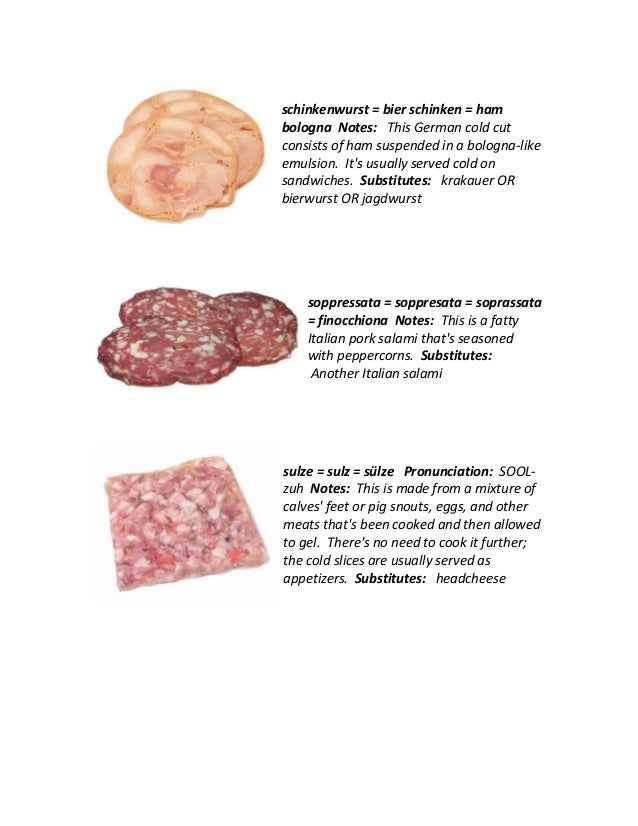 Cold cuts
