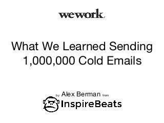 What We Learned Sending
1,000,000 Cold Emails
by Alex Berman from
 