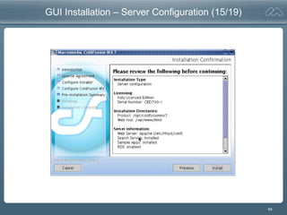 64
GUI Installation – Server Configuration (15/19)
 