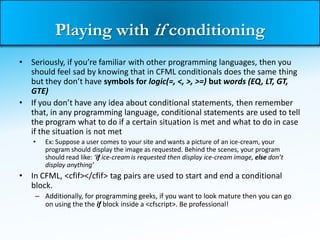 Language Basics | Coldfusion primer | Chap-1 | PPT