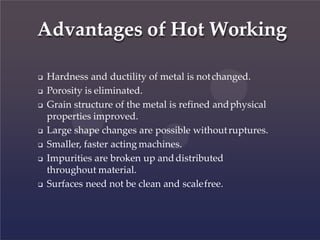 Cold & hot working | PPTX