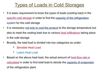 Cold Load Calculation of cold storage with sample calculation | PPTX