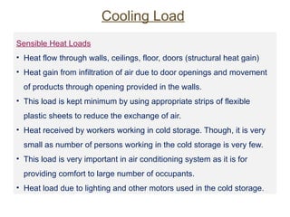 Cold Load Calculation of cold storage with sample calculation | PPTX