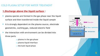 cold plasma technology for Waste water treatment.pptx