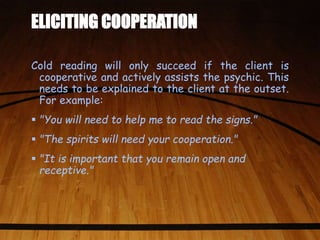 COLD READING 101 | PPTX