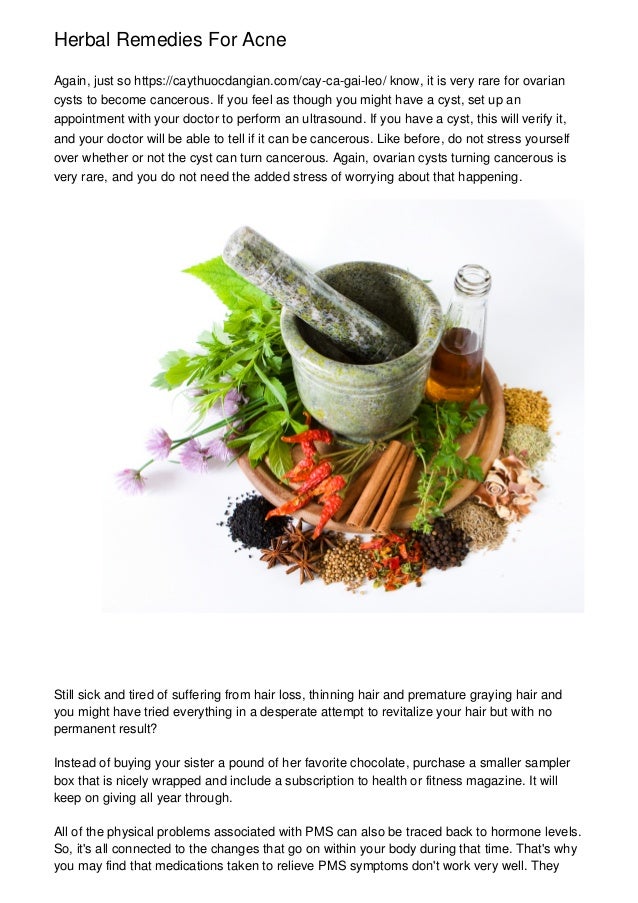 herbal remedies for cystic acne
