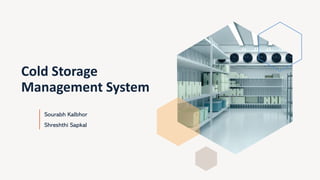 cold storage management system software project | PDF