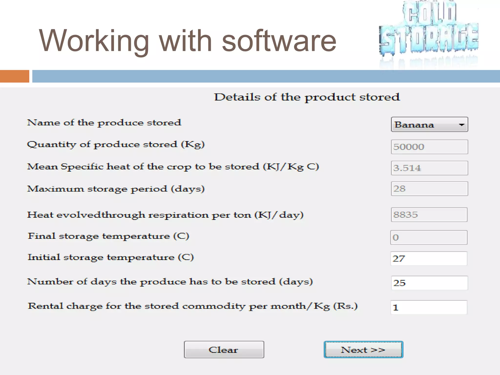 Working with software
 