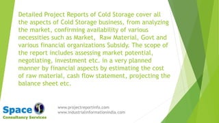 Cold storage project report | PDF