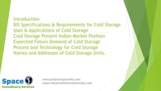 Cold storage project report | PDF