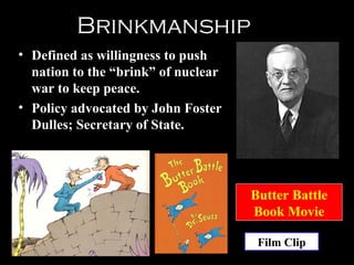 THE BERLIN WALL
Film Clip
1961: Soviets wanted to keep Germans from moving out of1961: Soviets wanted to keep Germans from moving out of
East GermanyEast Germany into West Berlin, where they could become freeinto West Berlin, where they could become free
1961: Soviets wanted to keep Germans from moving out of1961: Soviets wanted to keep Germans from moving out of
East GermanyEast Germany into West Berlin, where they could become freeinto West Berlin, where they could become free
 