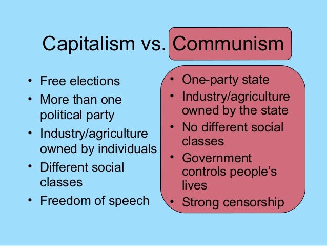Communism Vs Capitalism Comparison Chart