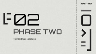 PHASE TWO
02
The Cold War Escalates
1945 - 1991
 