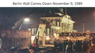 Berlin Wall Comes Down-November 9, 1989
 
