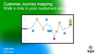Customer Journey mapping
Walk a mile in your customers shoes
Colea Weis
KPN online
 