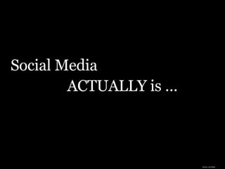 ACTUALLY is … Social Media Source: Lee White 
