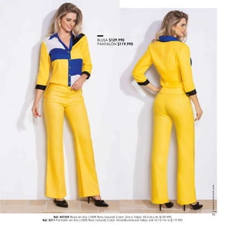 Ref. 457329
Ref. 5311
BLUSA $129.990
PANTALÓN $119.990
www.kritterium.com
35
 